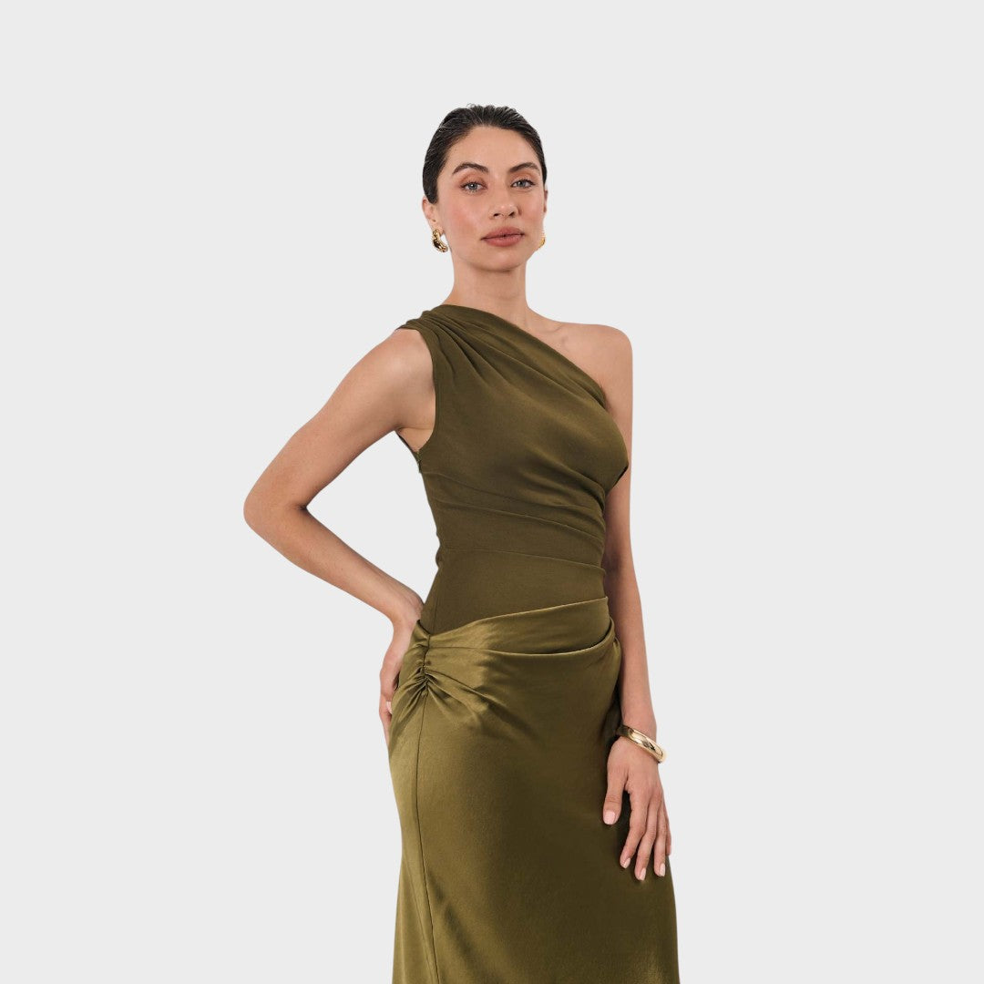 Asmine - Elegant One-Shoulder Dress