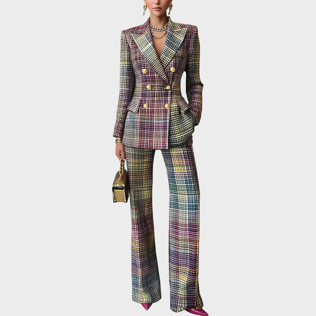 Haily | Conjunto de Traje con Estampado Colorido