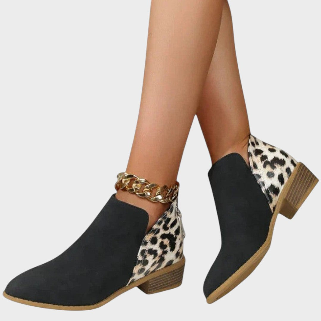 Liora | Botines Ortopédicos con Estampado de Leopardo