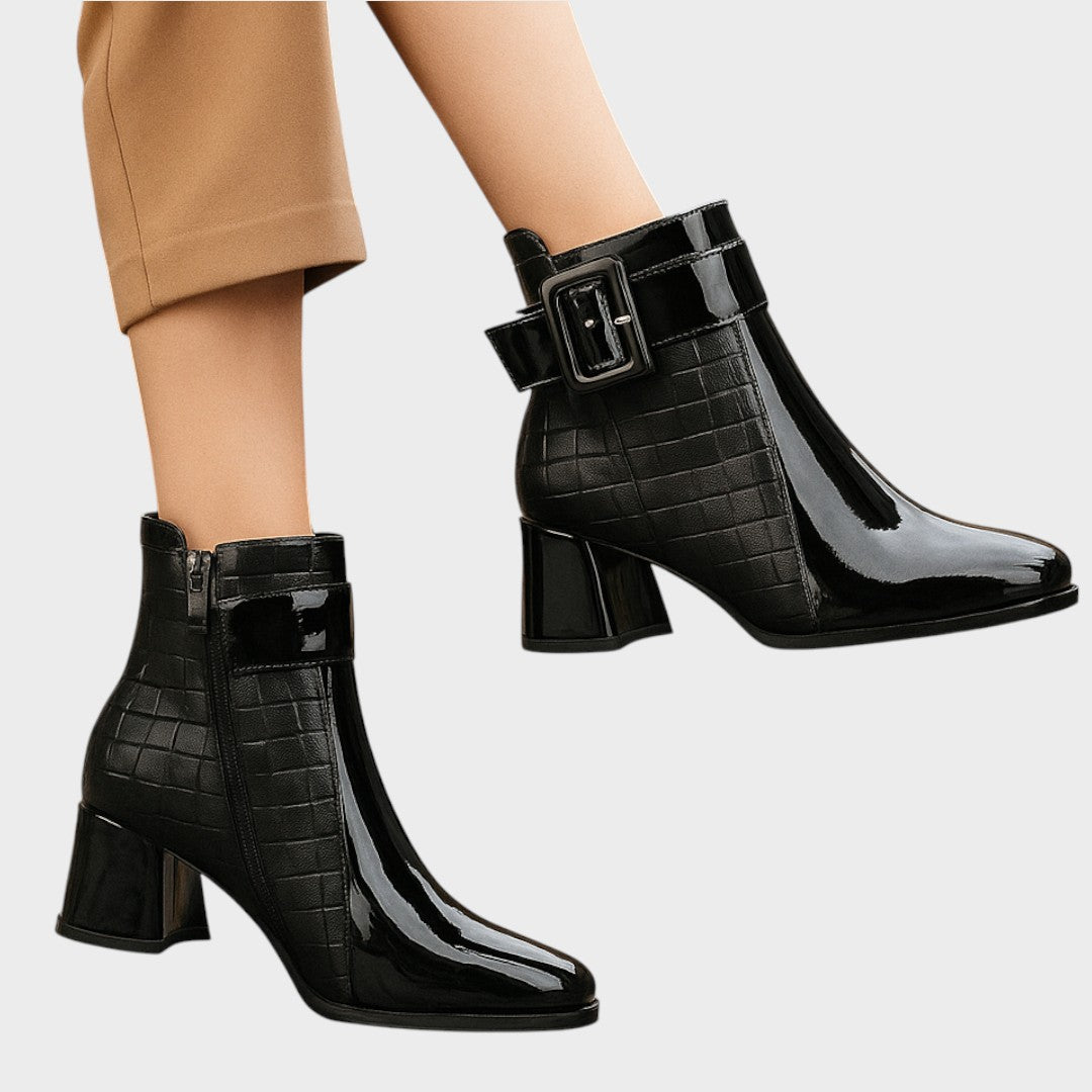 Samara | Botines de Piel con Tacón