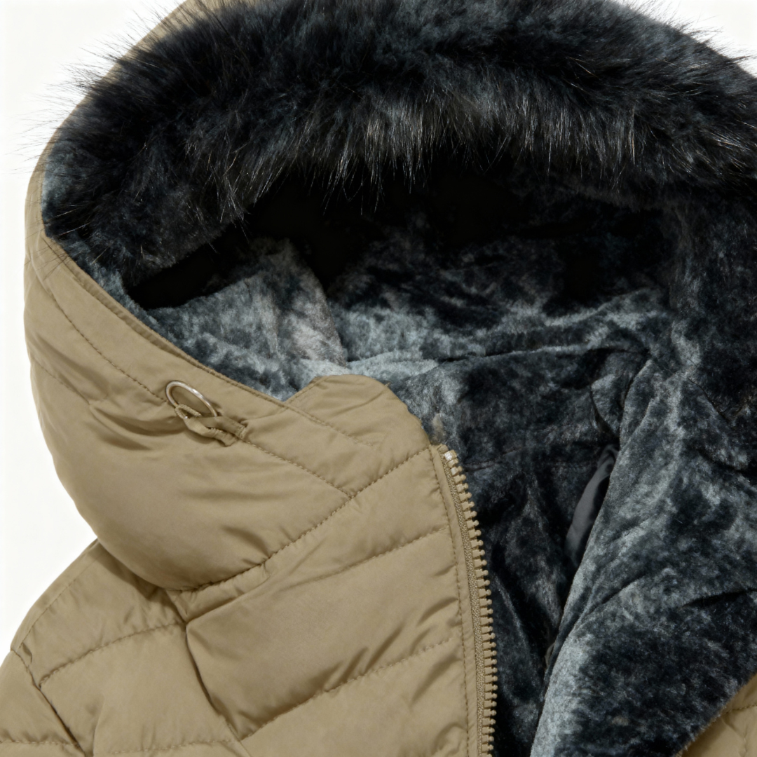 Chaqueta acogedora impermeable para otoño e invierno