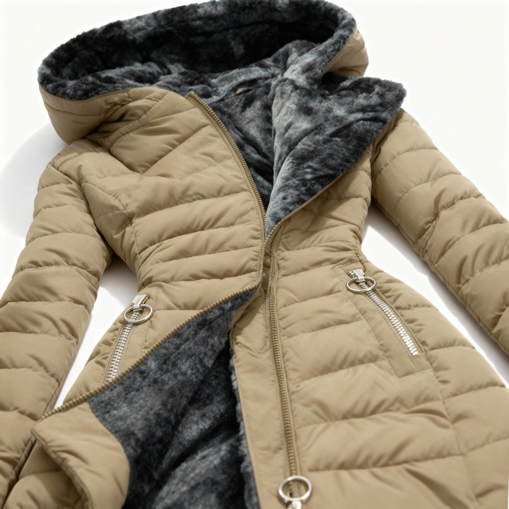 Chaqueta acogedora impermeable para otoño e invierno