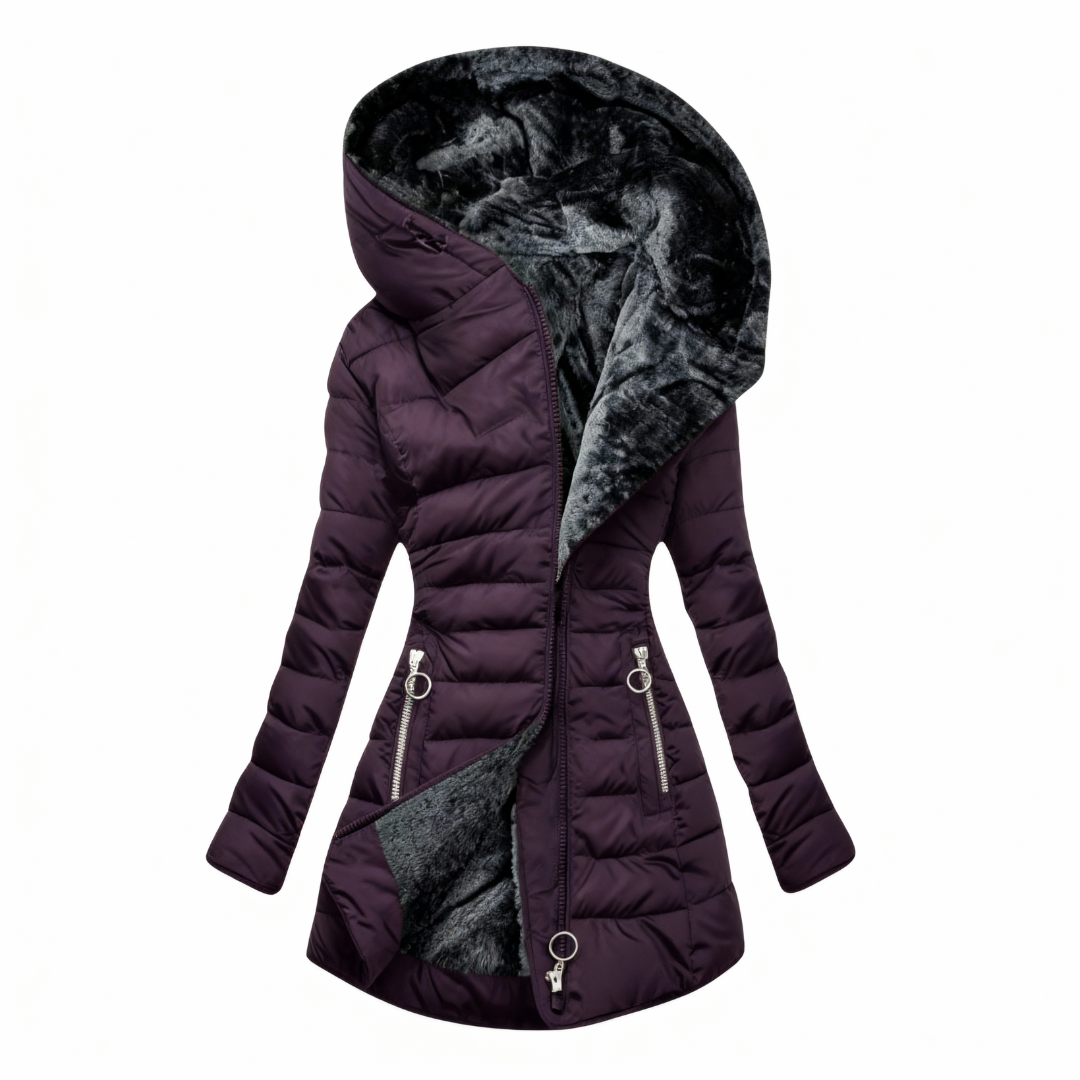 Chaqueta acogedora impermeable para otoño e invierno