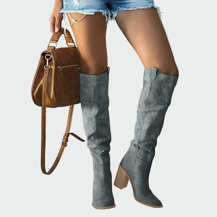 Daniela - Elegant Leather Knee-High Orthopedic Boots