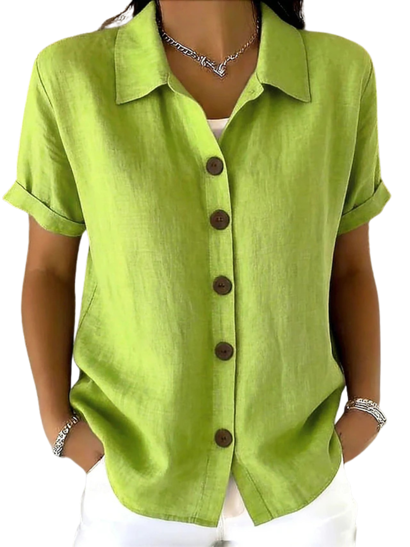Gracie™ | Camisa de Mujer de Manga Corta Relajada