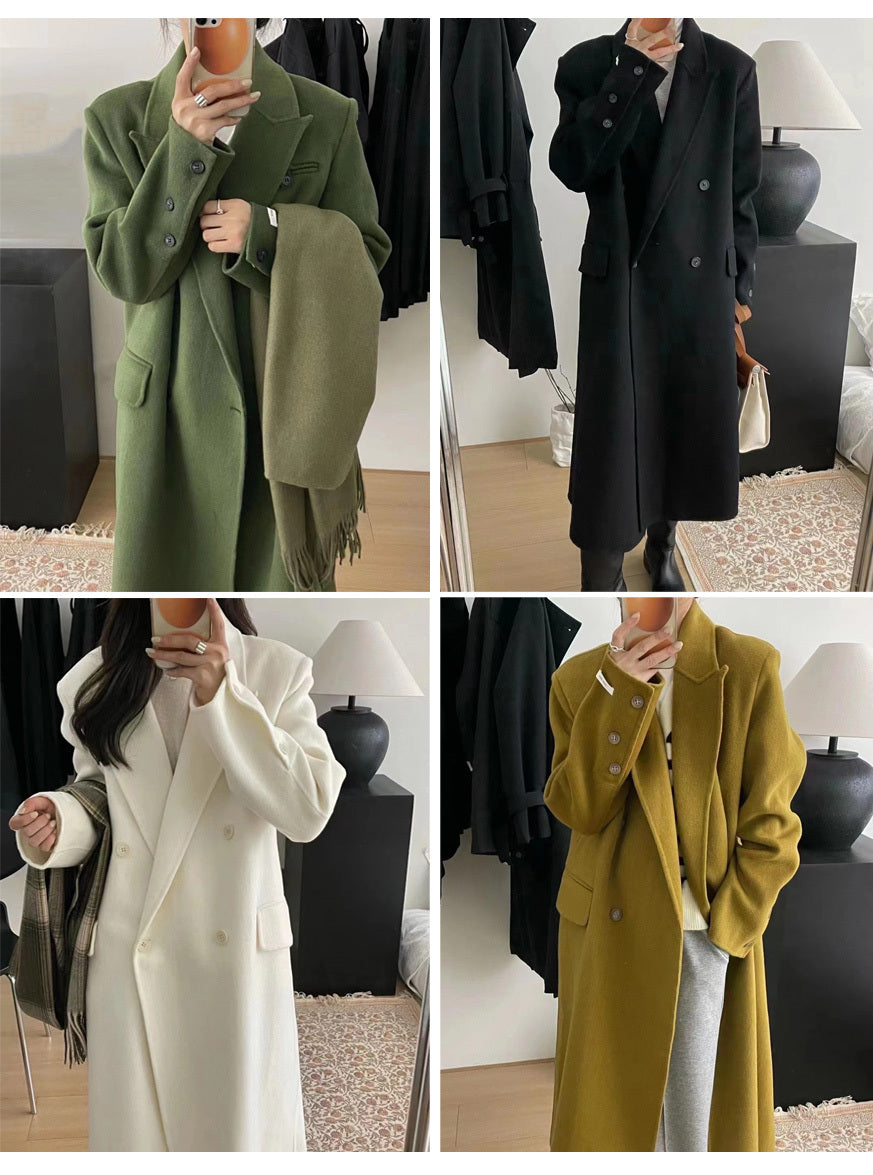 Alvéna Luxe Abrigo de Lana con Detalle en los Puños para Damas