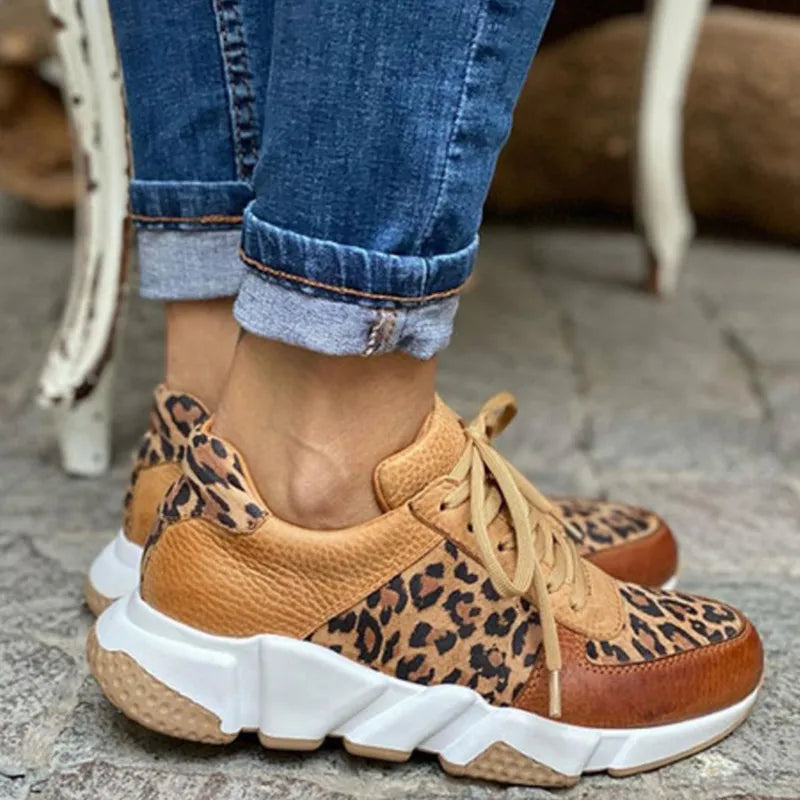 Annie Zapatillas de Leopardo Cómodas para Damas