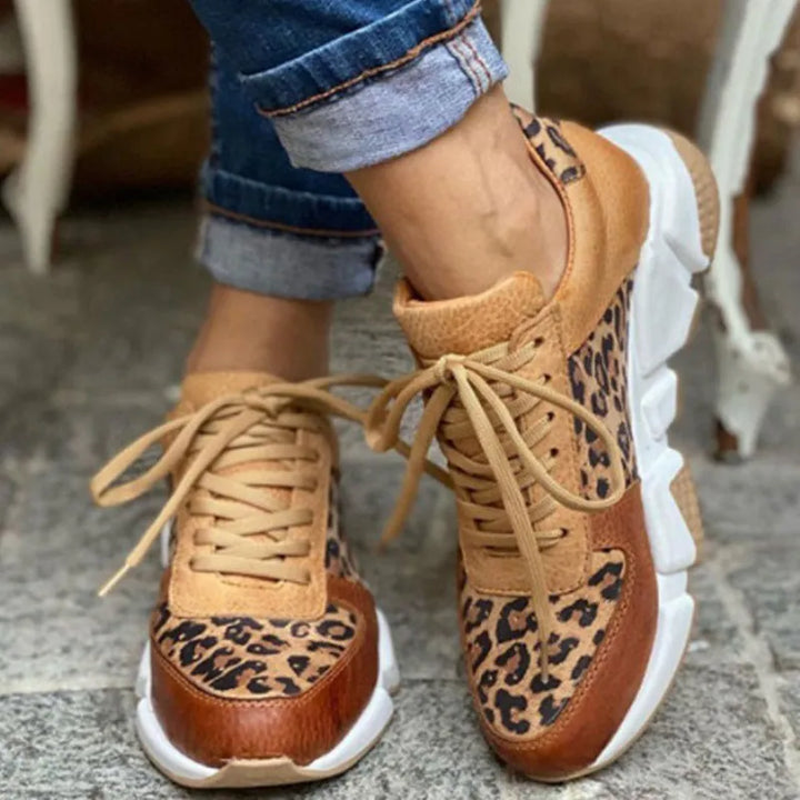 Annie Zapatillas de Leopardo Cómodas para Damas