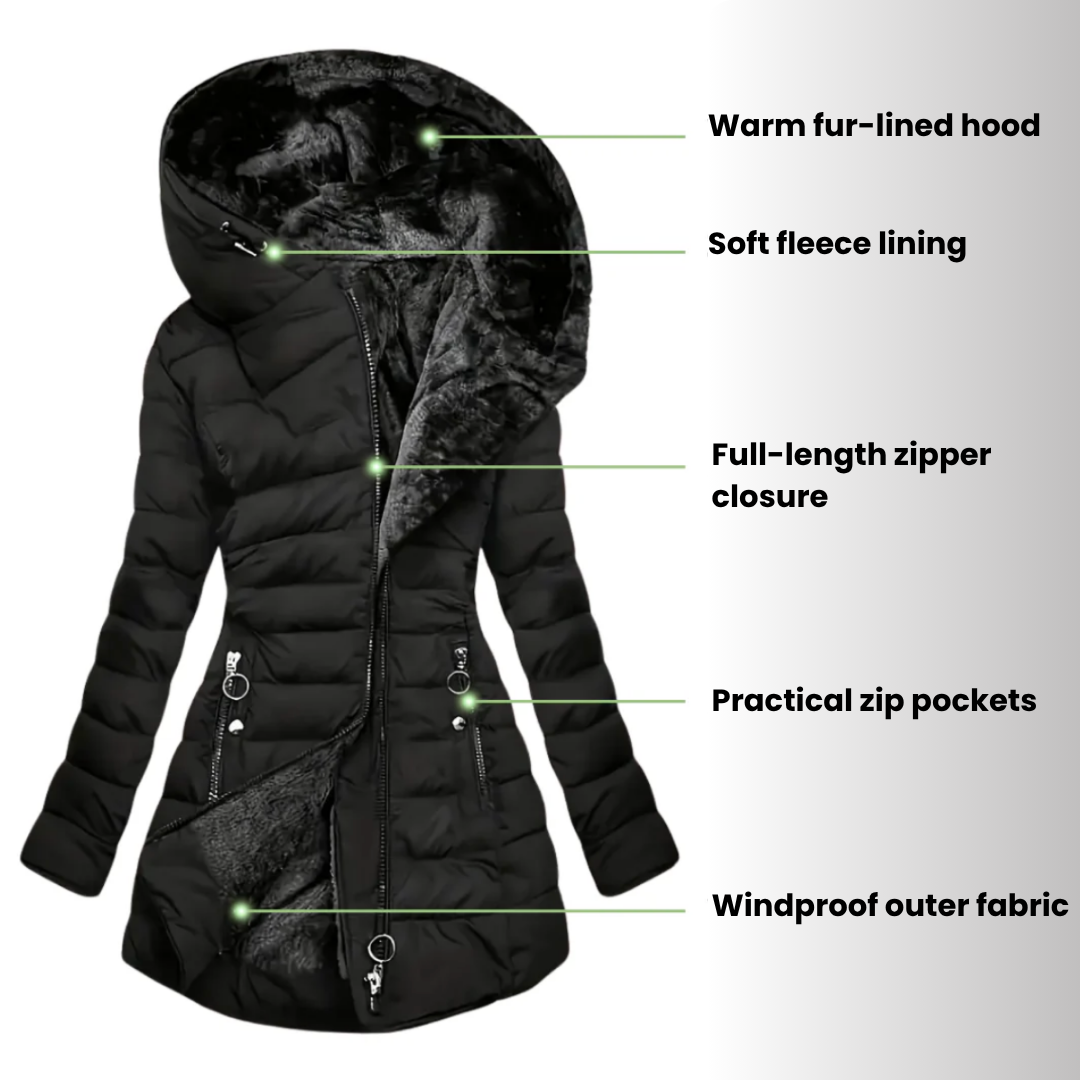 Chaqueta acogedora impermeable para otoño e invierno