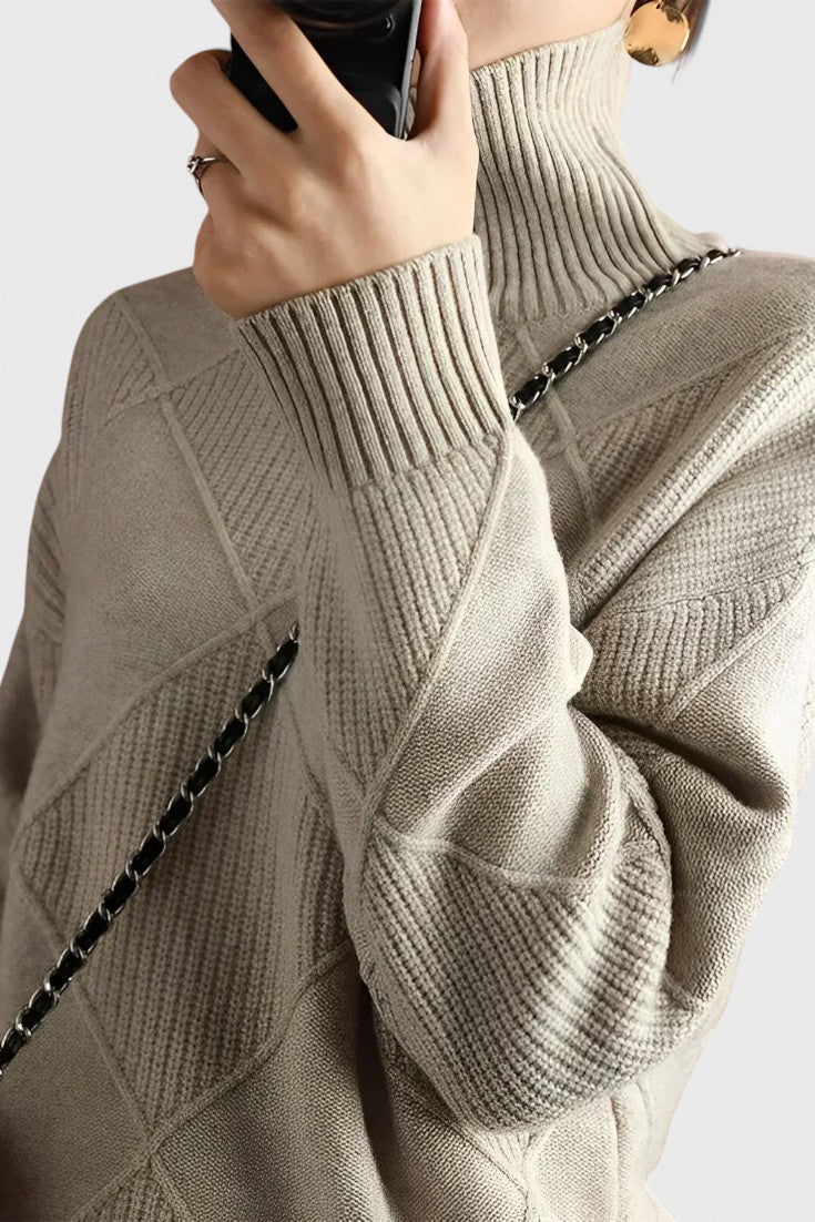 Vittoria | Suéter de Cachemira con Cuello Alto
