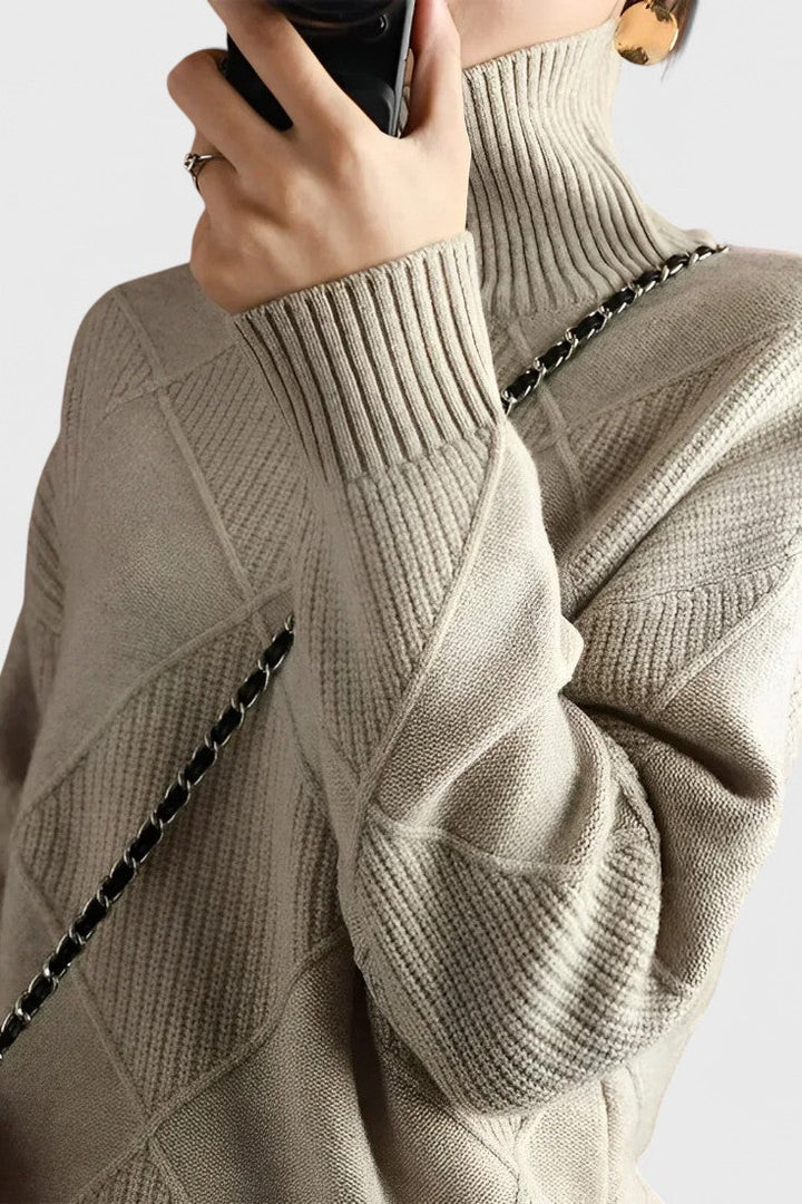 Vittoria | Suéter de Cachemira con Cuello Alto