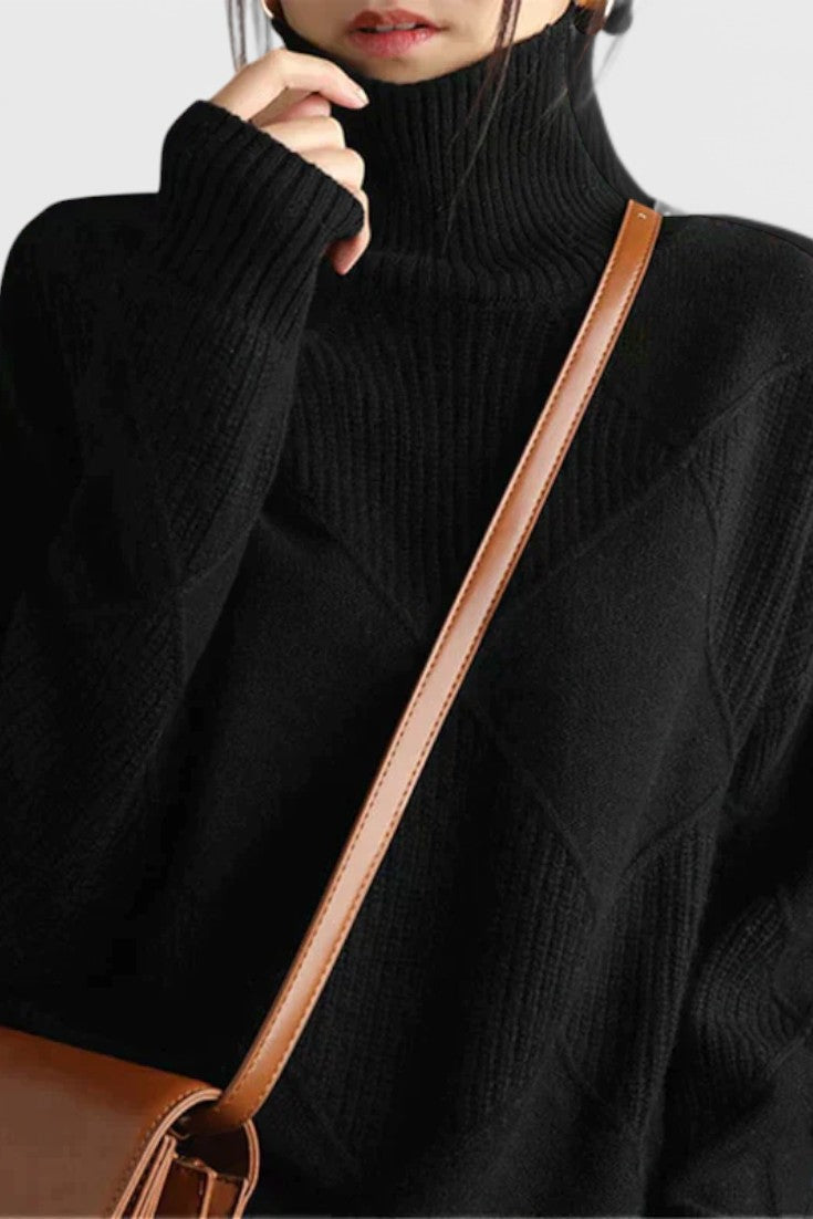 Vittoria | Suéter de Cachemira con Cuello Alto