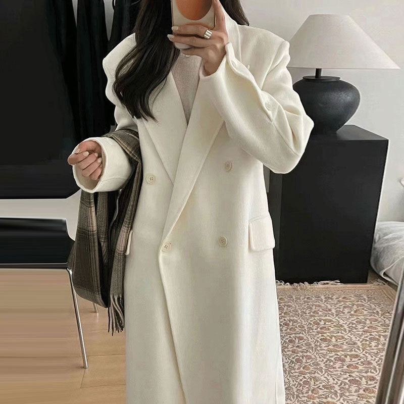 Alvéna Luxe Abrigo de Lana con Detalle en los Puños para Damas