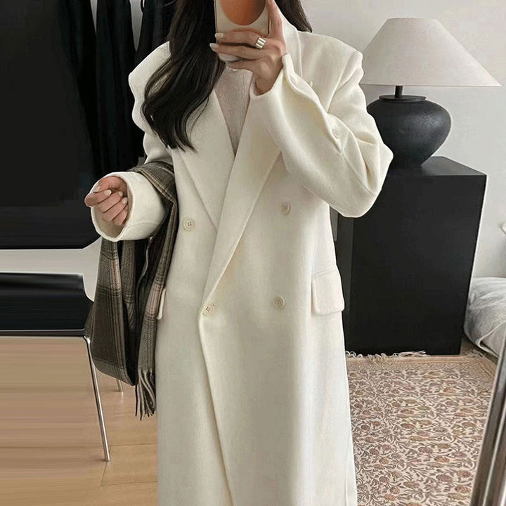 Alvéna Luxe Abrigo de Lana con Detalle en los Puños para Damas