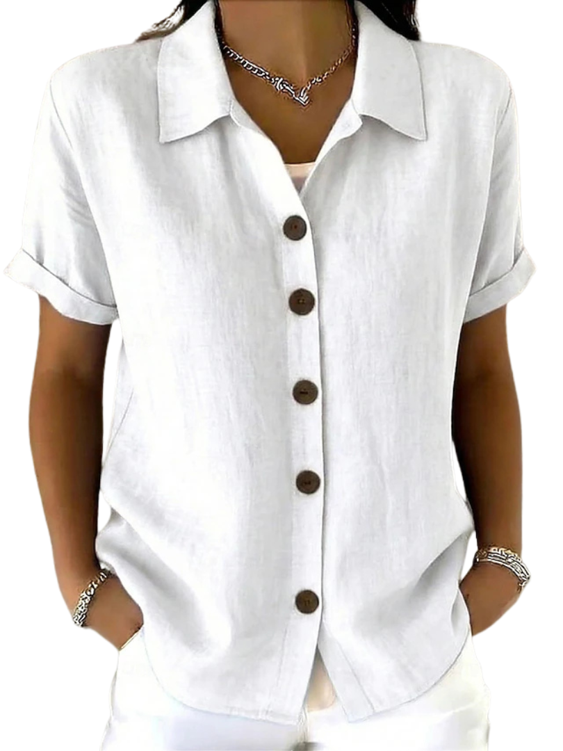 Gracie™ | Camisa de Mujer de Manga Corta Relajada