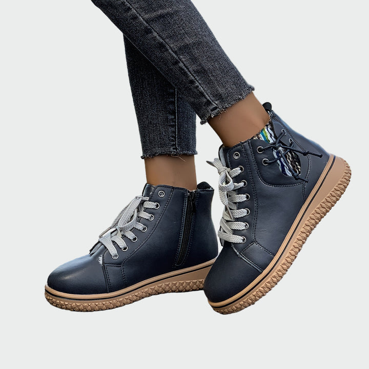 Inés - Botas Ortopédicas De Cuero Con Caña Baja Modernas