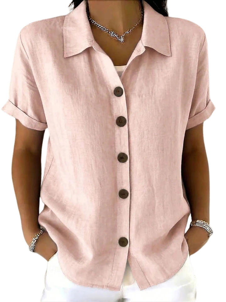 Gracie™ | Camisa de Mujer de Manga Corta Relajada