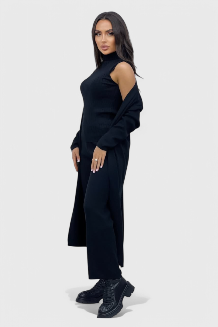 Mahalia Conjunto de Punto de 3 Piezas