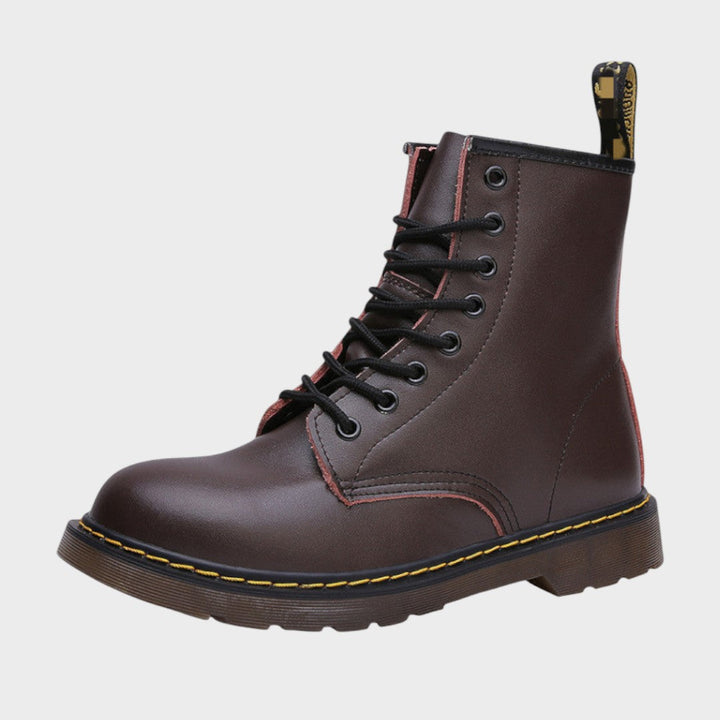 Mariana | Botas de Piel Estilo Militar con Cordones