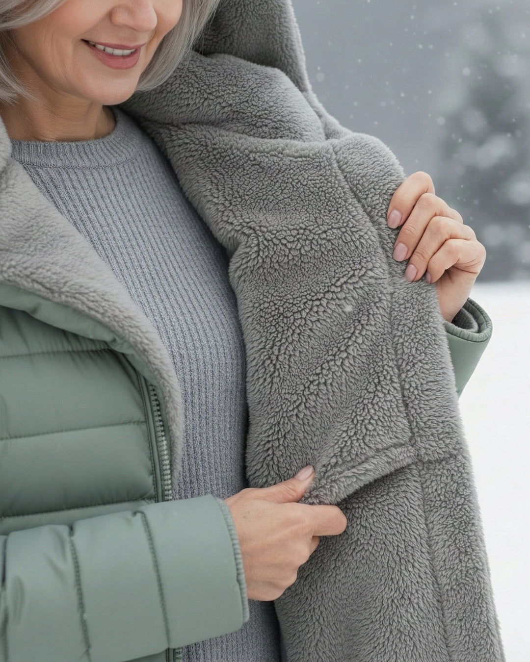Elena Chaqueta de Invierno Acolchada con Capucha para Damas