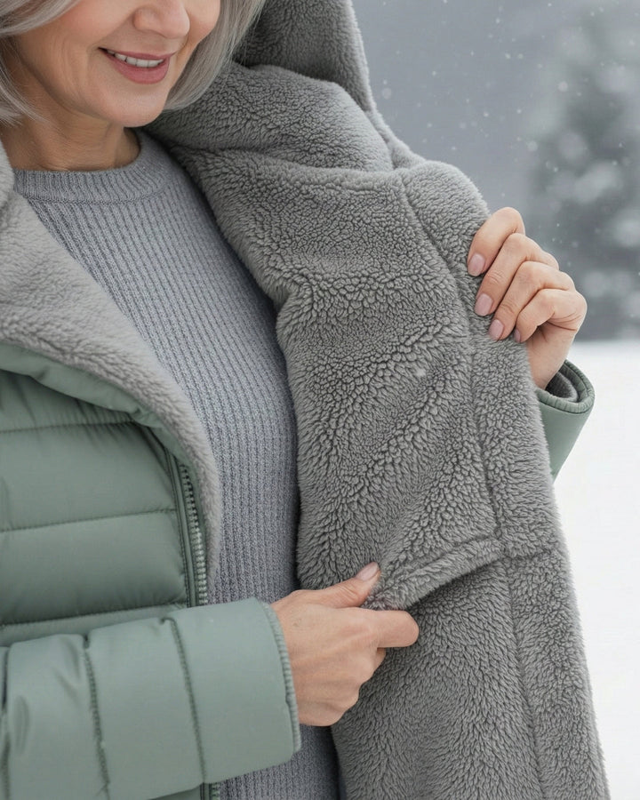 Chaqueta acogedora impermeable para otoño e invierno