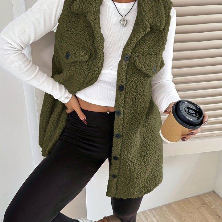 Aurelia Elegante Chaleco Blazer Sin Mangas para Damas