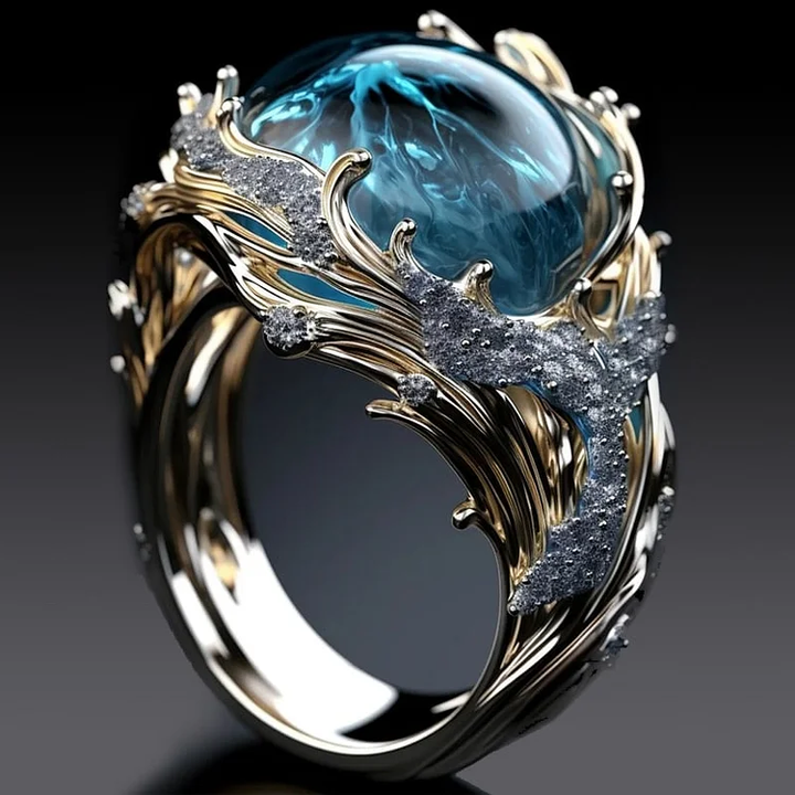 Anillo Vintage Océano Cristal