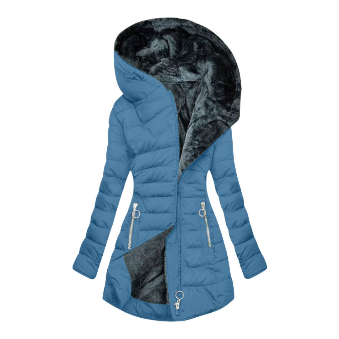 Chaqueta acogedora impermeable para otoño e invierno