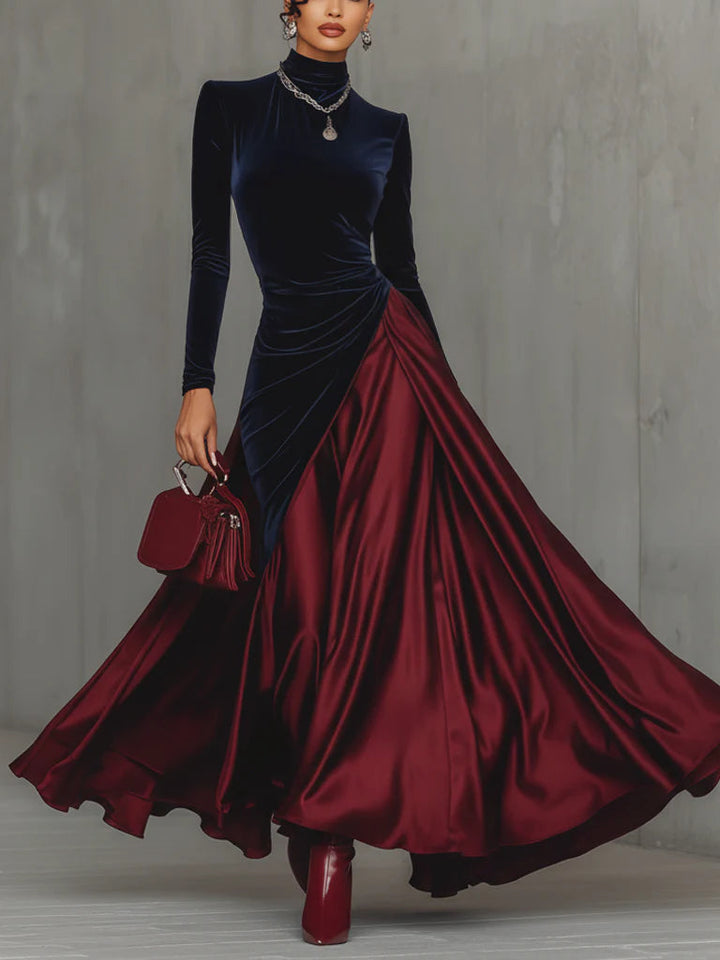 Lira - Vestido largo bicolor