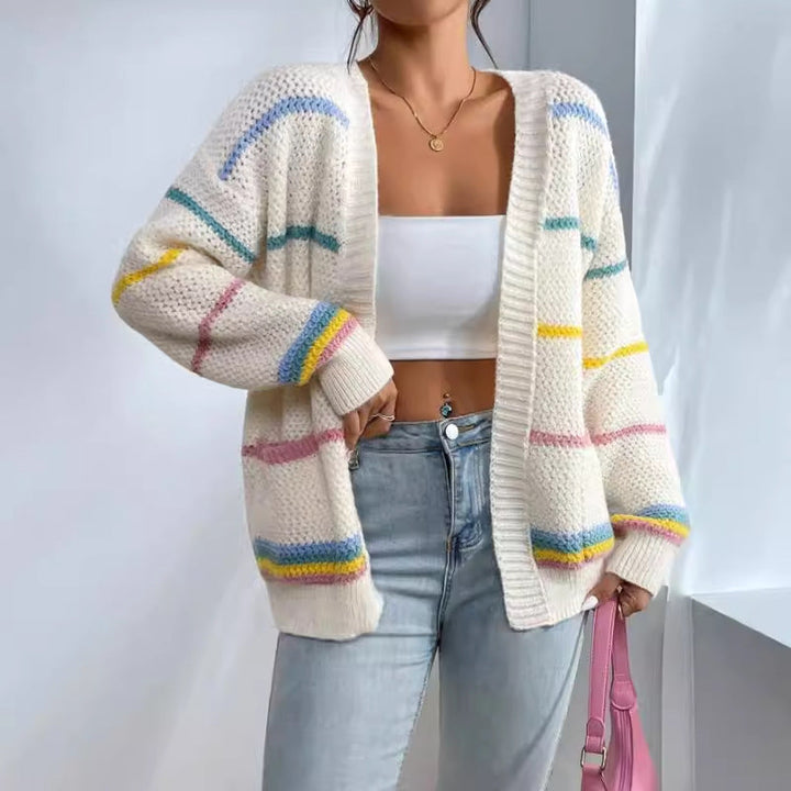 Cárdigan de Punto Oversized - Suéter Abierto de Manga Larga y Acogedor