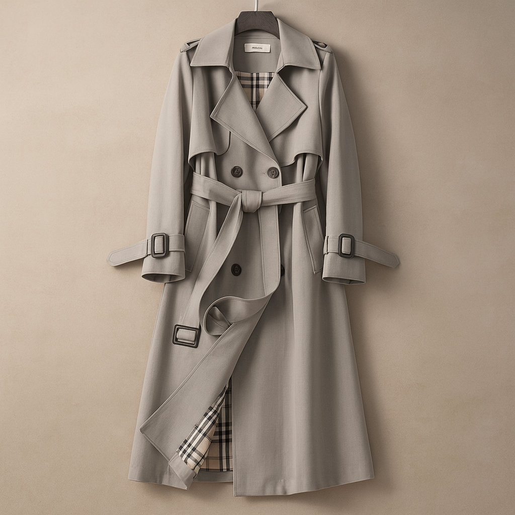 Sienna Trenchcoat Clásico Estilo Atemporal Damas