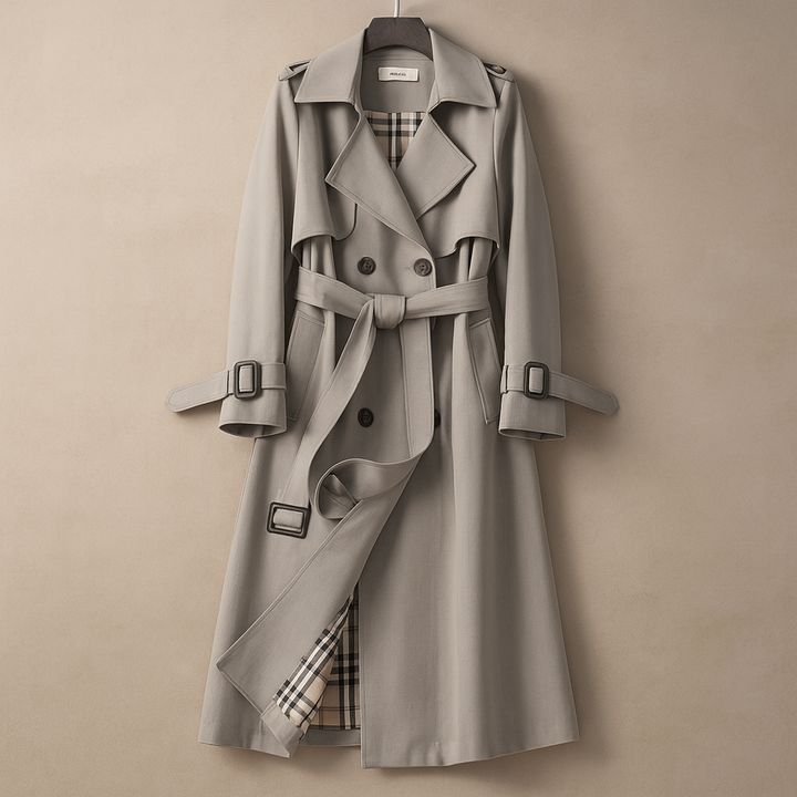 Sienna Trenchcoat Clásico Estilo Atemporal Damas