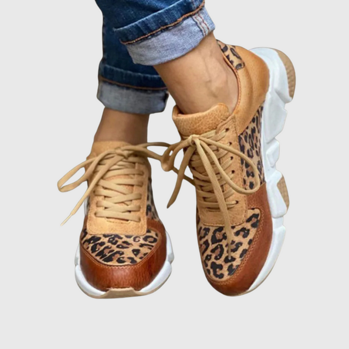 Annie Zapatillas de Leopardo Cómodas para Damas
