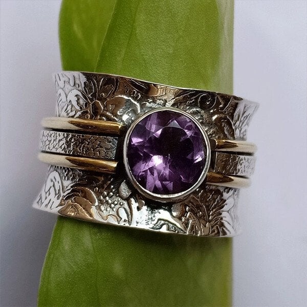 Anillo de Meditación de Cristal Bohemio