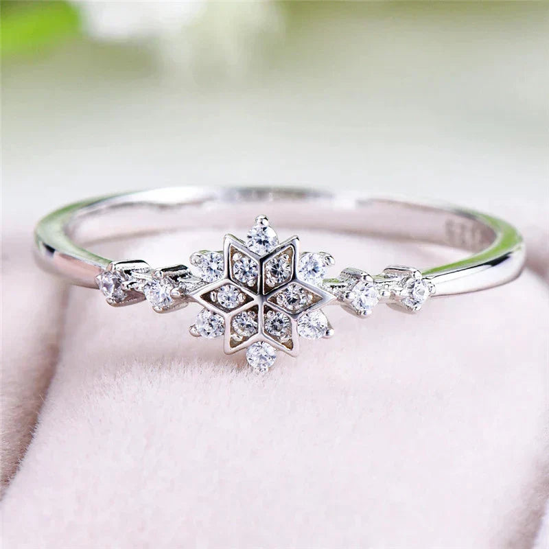 Anillo Copo de Nieve en Plata