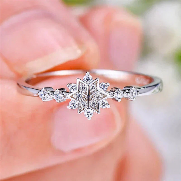 Anillo Copo de Nieve en Plata