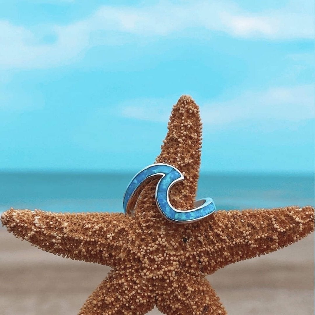 Anillo Mar en ópalo y plata