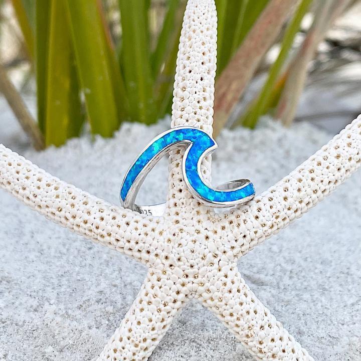 Anillo Mar en ópalo y plata