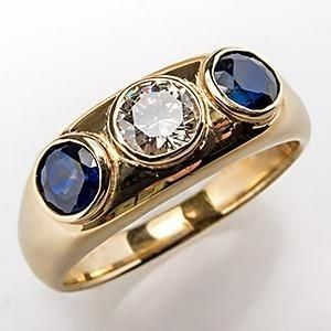 Anillo con Circonio y Cristal Azul