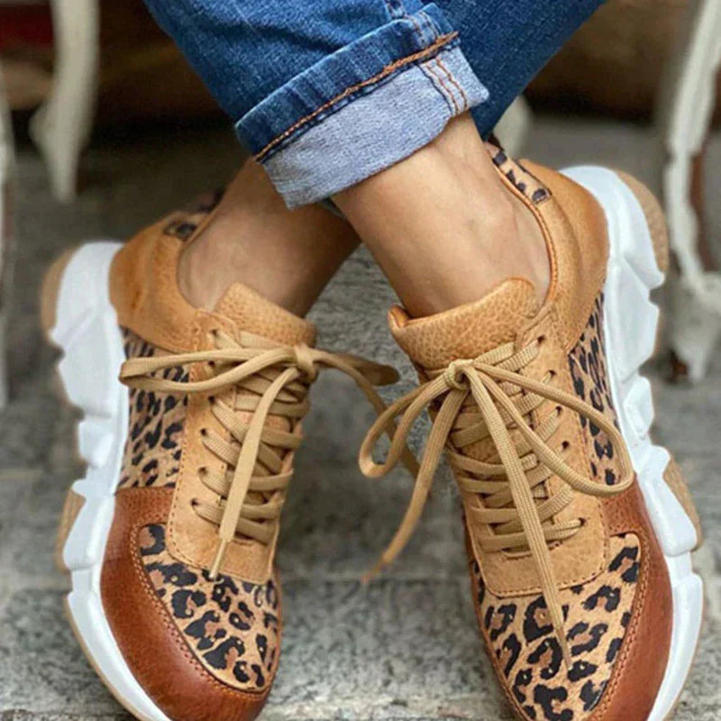 Annie Zapatillas de Leopardo Cómodas para Damas