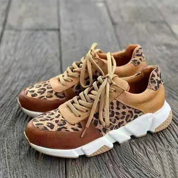 Annie Zapatillas de Leopardo Cómodas para Damas