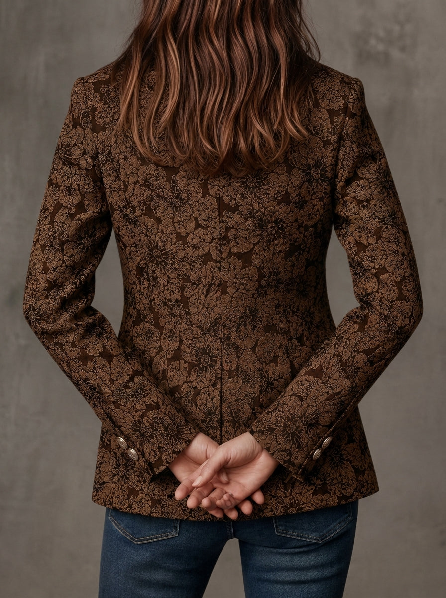 Antonia | Blazer de Jacquard con Estampado de Paisley