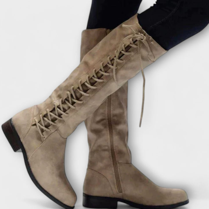 Paula - Botines De Cuero Con Cordones Elegantes Urbanos