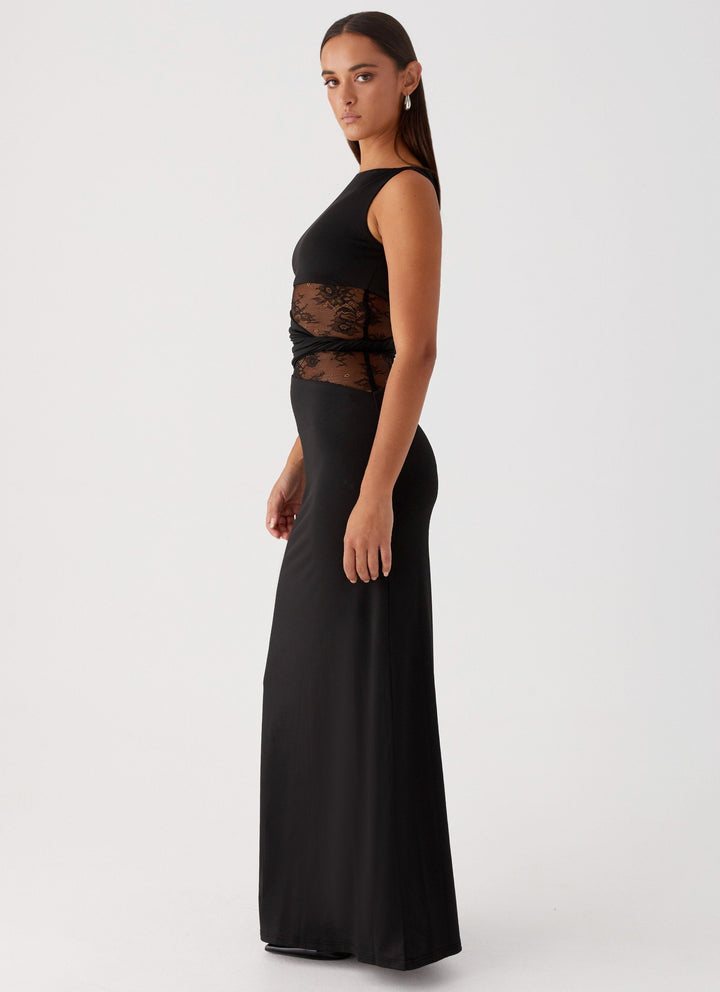Luna | Vestido largo elegante con aberturas y cordones