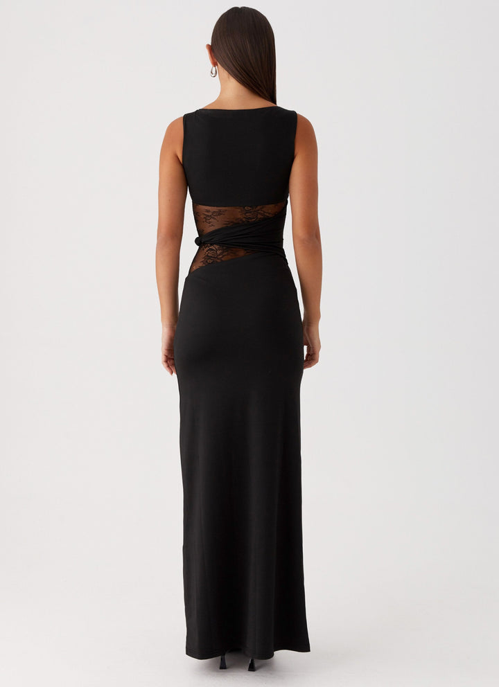 Luna | Vestido largo elegante con aberturas y cordones