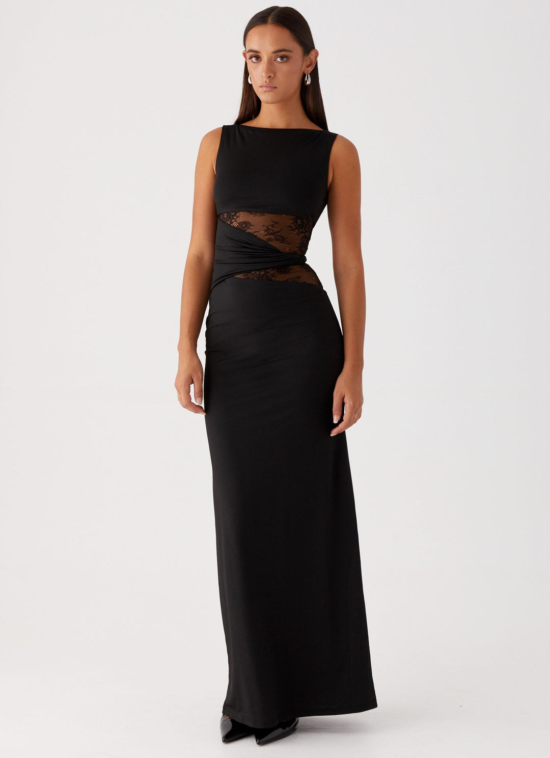 Luna | Vestido largo elegante con aberturas y cordones