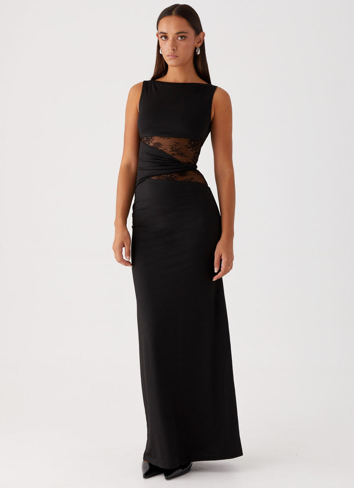 Luna | Vestido largo elegante con aberturas y cordones