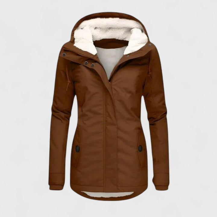 Anelia Chaqueta de Invierno Impermeable con Capucha para Damas