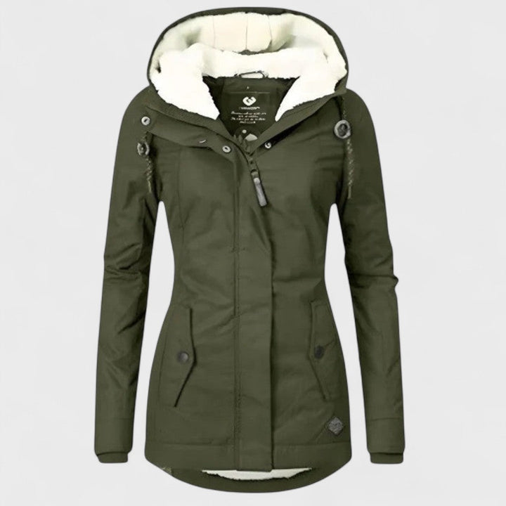 Anelia Chaqueta de Invierno Impermeable con Capucha para Damas