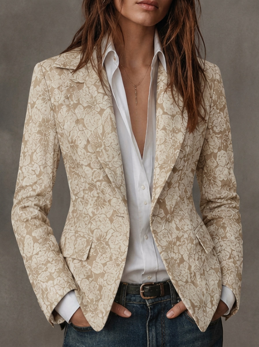 Antonia | Blazer de Jacquard con Estampado de Paisley